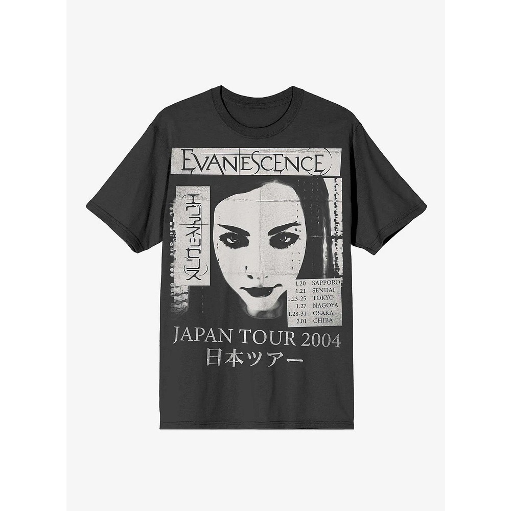 Hot Topic Evanescence Japan Tour Boyfriend Fit Girls T-Shirt